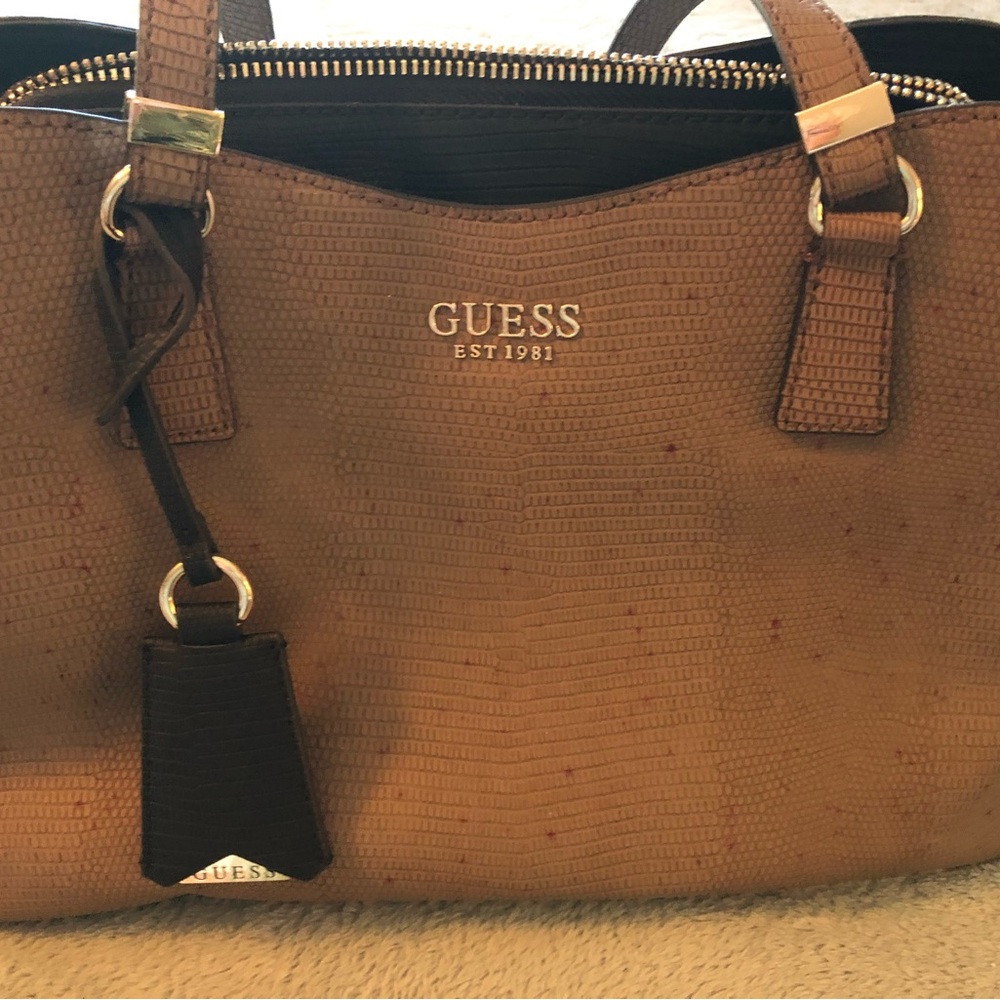 Guess Purse. Chestnut & Black Color. New. Never used.